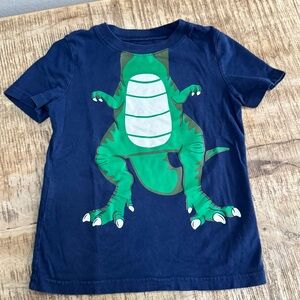 Carter's Navy Blue Tee with Green Dinosaur Graphic